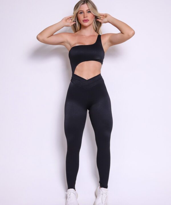 Macacão Fitness Pixel Preto